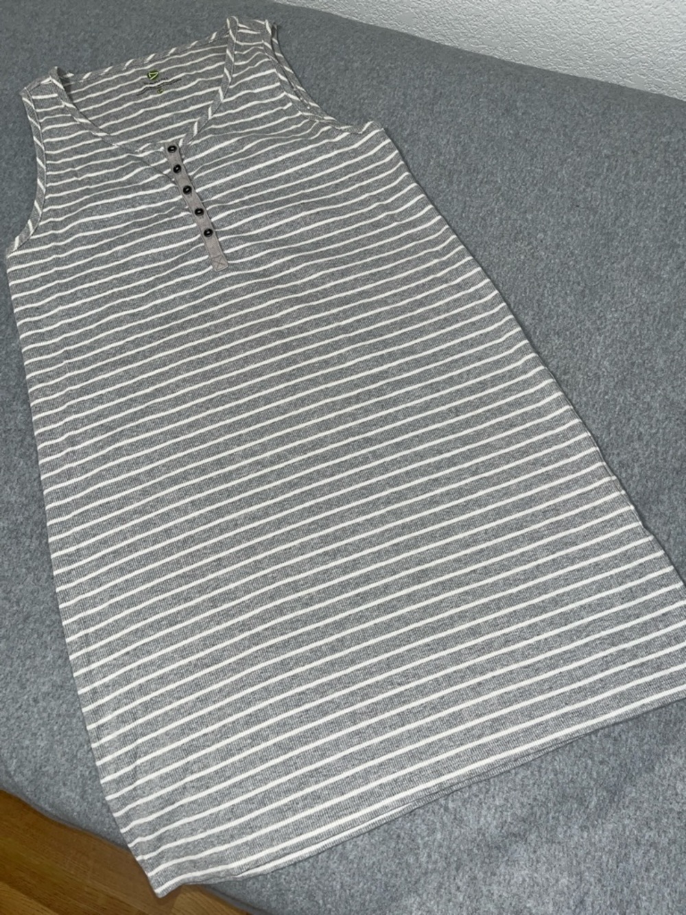 Dakini Ribbed Dress Large Striped Athleisure Lounge Casual Active Stretchy
